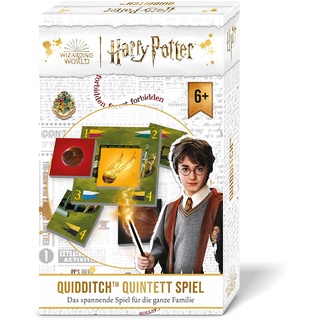 Noris 606102037 - Harry Potter Kartenspiel QUIDDITCH - Harry Potter Spiel für kleine und große Fans ab 6 Jahre, Quintett für 2-4 Spieler