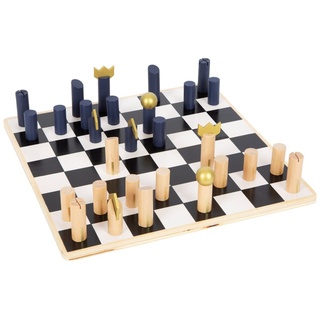 small foot Schach und Backgammon "Gold Edition", zwei 2-Spieler-Brettspiele ab 6 Jahren, aus Holz, Art. 12222