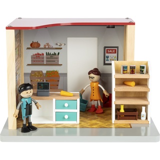 Playtive Holz Puppenhaus Spielsets Räume (Einkaufsladen)