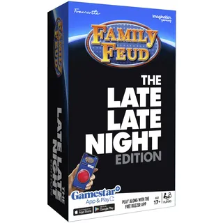 Imagination Gaming Family FEUD Late Late Night Edition Kartenspiel, alles andere als familienfreundlich, 400 freche Umfragefragen, ergänzende Soundeffekte aus der Show mit Gamestar App