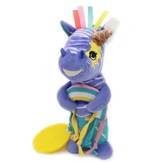 Les Deglingos Plüschtier KIPROKOS Le Zebra, Violett – Spielzeug für Babys – Geschenkidee – ab Geburt – 19 cm