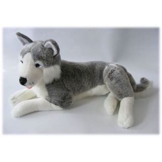 Uni Toys riesengroßer liegender Husky Hund Plüschtier Kuscheltier Stofftier