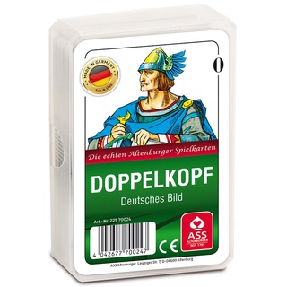 ASS 22570024 Kartenspiel Doppelkopf-Deutsches Bild 55 Karten mit Kornblume, ab 10 Jahren, Weiß, 59 x 91 mm