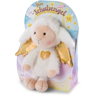 Kuscheltier Schutzengel La La Lammie 30cm mit goldenem Herz & Flügeln in Geschenkbox – Schaf-Engel Plüschtier für Mädchen, Jungen & Babys – Stofftier zum Kuscheln, Spielen & Schenken