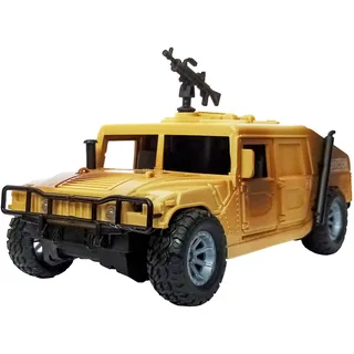 ECO MILITÄRFAHRZEUG mit Licht Sound Friction Army Humvee Hummer Militär Auto Gepanzert Jeep Spielzeug Geschenk 2-Varianten 26 (Beige)
