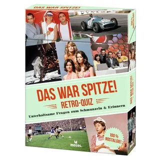 moses. Das war spitze! Retro Quiz l Nostalgie Gesellschaftspiel für Erwachsene l 50 XXL Quizkarten mit unterhaltsamen Quiz Fragen zum Schmunzeln und ... Fragen zum Schmunzeln & Erinnern