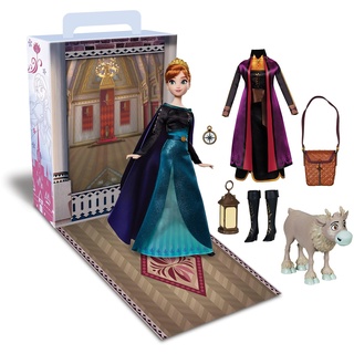 Disney Store Offizielle Anna Storybook Kollektion Puppe, Die Eiskönigin, 29 cm, Voll Bewegliches Spielzeug mit Zubehör, Geeignet für Kinder Ab 3 Jahren