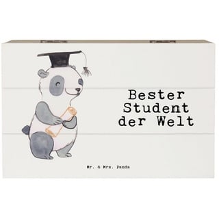 Mr. & Mrs. Panda Dekokiste Panda Bester Student der Welt - Weiß - Geschenk, Mitbringsel, Geburts (1 St) weiß Ø 0 cm x 19 cm x 10 cm