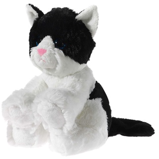 Heunec 247376 - Glitter-Kitty Katzen-Baby, schwarz/weiß