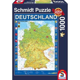 Schmidt Spiele Puzzle 58287 Deutschlandkarte, 1.000 Teile Puzzle