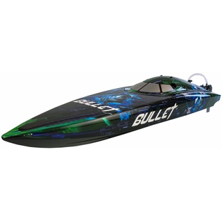 Amewi 26097 RC Speedboot Bullet V4 740mm 4s brushless ARTR, Blau,schwarz