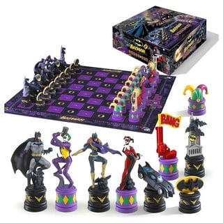 The Noble Collection Spiel Batman Retro Schachspiel, 1, Batman & Joker Retro-Design Schachspiel