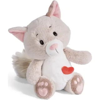 NICI Schlenker Love Katze mit Herz 49409 - NICI Kuscheltier Love Katze 35cm - Grün