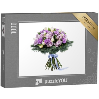 puzzleYOU Puzzle Bunte Blumen als Geschenk, 1000 Puzzleteile, puzzleYOU-Kollektionen Blumensträuße, Blumen & Pflanzen