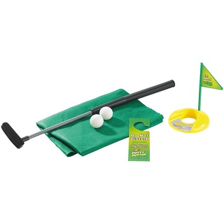 infactory Klo Golf: 7-teiliges Golfspiel-Set für Bad & WC, inkl. Golf-Grün und Türhänger (Minigolf, Golf Scherzartikel, Geschenkidee)