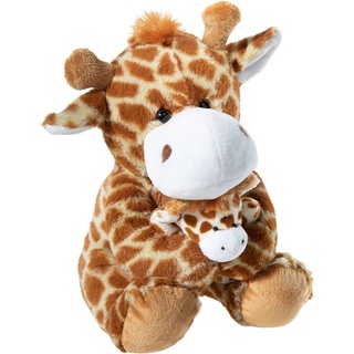 Heunec® Kuscheltier Misanimo, Giraffe mit Baby, 25 cm beige|braun