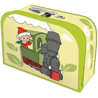 Trötsch Kinderkoffer "Sandmann" Lokomotive medium, Pappkoffer, Koffer aus Pappe, Geschenk Verpackung, Gutschein Verpackung,Spielkoffer, Metallgriff ... Kinder: 24 x 17 cm (Unser Sandmännchen)