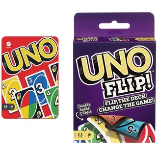 Mattel Games HGB63 - UNO-Kartenspiel mit 112 Karten in hochwertiger Metallbox, Exklusive Sammlerdose & GDR44 - UNO Flip Kartenspiel, deutsche Sprachversion, Spielzeug ab 7 Jahren