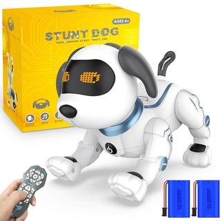 Roboterhund, okk RC-Hund mit Fernbedienung, Programmierbares Spielzeug zum Singen, Tanzen und Musizieren, Interaktiver Sprachgesteuerter Roboterhund, Weihnachten Geschenk für Jungen und Mädchen.