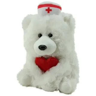 Sweety-Toys Kuscheltier Sweety Toys 14712 Doktor Teddybär Kuscheltier Eisbär 24 cm weiß