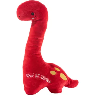 Kuscheltier HEUNEC "Kuma, Dino, 80 cm" Plüschfiguren rot Kinder Kuschel- Spieltiere mit individueller Bestickung; Made in Germany