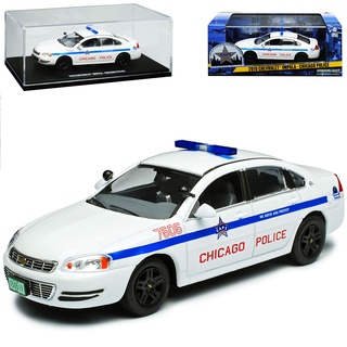 Greenlight Chevrolet Impala Serie 1W Police Polizei Chicago Police Weiss 9. Generation 2005-2016 1/43 Modell Auto