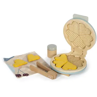 small foot Waffeleisen-Set „Tasty“ aus Holz, Zubehör für die Spielküche, Küchen-Spielset für Kinder ab 3 Jahren, 12492