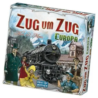 Days of Wonder Spiel, Familienspiel 200098 - Zug um Zug: Europa - Grundspiel, 2-5 Spieler,..., Strategiespiel bunt