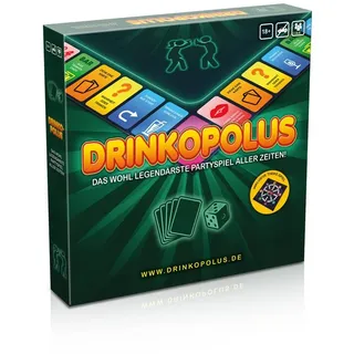 Gomazing Spiel Drinkopolus Partyspiel für Erwachsene, Brettspiel, inkl. Spiel "Theke" grün