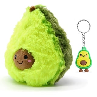 soma Kuscheltier süße Avocado 40 cm Lebensmittel Früchte grün Gesicht (1-St), Super weicher Plüsch Stofftier Kuscheltier für Kinder zum spielen