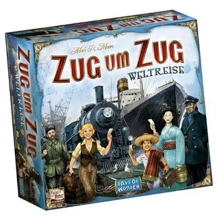 Days of Wonder Spiel, Familienspiel DOW0003 - Zug um Zug: Weltreise - Brettspiel, 2-5..., Strategiespiel bunt