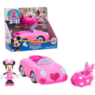 Disney Junior Mickey Mouse Funhouse Transforming Fahrzeug, Minnie Maus, Rosa Spielzeug Auto, Kindergarten, von Just Play