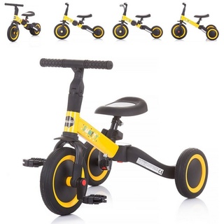 Chipolino Dreirad Dreirad Laufrad Smarty 2 in 1, Laufrad Gummireifen umbaubar Pedale verstellbar gelb