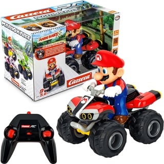 Carrera Mario KartTM, Mario - Quad ferngesteuertes Auto | Carrera RC | Offroad-Pistenaction | Maßstab 1:20 | Originale Nintendo-Lizenz | Bis zu 9 km/h | 30 min Fahrzeit | wiederaufladbarer Akku