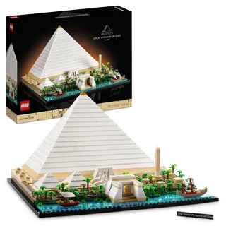 Lego 21058 Architecture Cheops-Pyramide Bausatz zum Basteln als kreatives Hobby, Geschenkidee für Erwachsene, Männer, Frauen, Mutter, Vater, kreative Aktivität, Sammlung berühmter Sehenswürdigkeiten