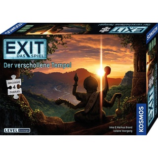 KOSMOS 692094 EXIT - Das Spiel + Puzzle - Der verschollene Tempel, Level: Einsteiger, Escape Room Spiel mit Puzzle, EXIT Game mit Puzzle für 1 bis 4 Spieler ab 10 Jahre
