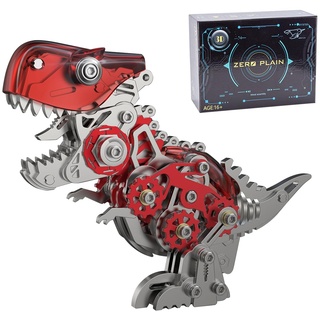 Novaray 3D Metall Puzzle, 160 Stück Mechanische Dinosaurier Spielzeug 3D Metall Montage Tiermodell Kreativ Trendy Display Set, Handgefertigtes Kunsthandwerk für Home Decor - 11 x 4.8 x 9.5cm