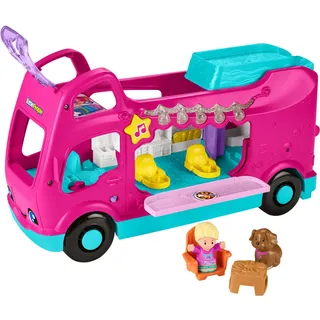 Fisher-Price Little People Kleinkind Spielzeug Barbie Little Dreamcamper RV Spielset mit Lichtern, Geräuschen und 2 Figuren, ab 18 Monaten, HYR85