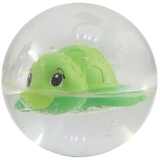Simba 104010105 - ABC Greif-und Badeball, weicher, flexibler Ball, gefüllt mit Wasser, Schildkröte und bunten Perlen, 8cm, ab 12 Monate, Durchsichtig