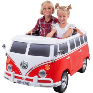 Actionbikes Motors Elektro-Kinderauto Elektroauto VW Bus Bulli T1, Belastbarkeit 40 kg, (2-tlg), EVA-Vollgummireifen - VW Bulli - ab 3 J. Kinderelektroauto rot|weiß