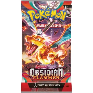 Pokémon Karmesin & Purpur Obsidian Flammen Booster - 10 Karten, Code-Karte - Sammelkartenspiel