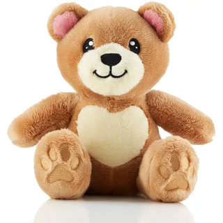 Finest Toys ® Teddybär Bruno - Teddybär -Teddy - Kuscheltier - Plüschtier - klein - Teddybär - Teddy - 20 cm - Herzmotiv - braun - waschbar