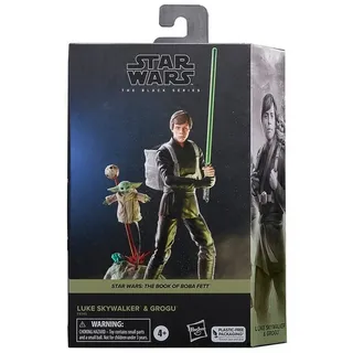 Hasbro Actionfigur Star Wars Black Series BOBF Luke Skywalker & Grogu Actionfiguren Set