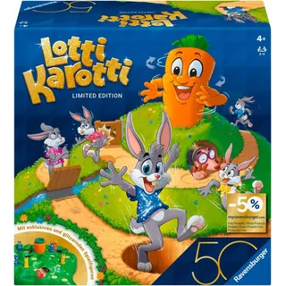 Ravensburger Spiel Lotti Karotti - Sonderausgabe 50 Jahre blaues Dreieck, Kinderspiel, Made in Europe, FSC® - schützt Wald - weltweit bunt