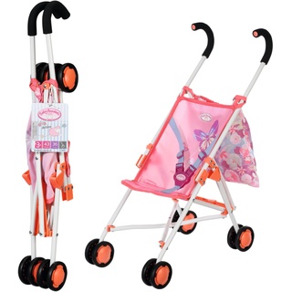 Baby Annabell Active Stroller, Faltbarer Puppenwagen mit 3-Punkt-Gurt, 53 cm Griffhöhe, 707487 Zapf Creation