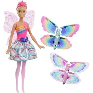 MATTEL FRB08 Barbie Dreamtopia Regenbogen-Königreich Magische Flügel-Fee Puppe (blond)