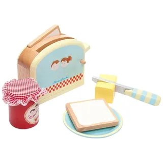 Le Toy Van – Honeybake Küchen-Rollenspiel Frühstücks-Toaster aus Holz | Rollenspiel für Kinder Küchenzubehör, Toaster-Set, Geeignet für Kinder ab 3 Jahren, TV287