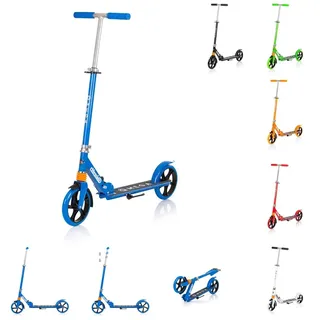 Chipolino Kinderroller Omega PolyurethanRäder ABEC-7 Lager verstellbar faltbar Bremse blau - Blau