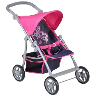 Knorrtoys 16825 - Liba, Diadem, Puppenbuggy, blau/rosa