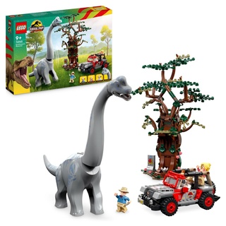 LEGO 76960 Jurassic Park Entdeckung des Brachiosaurus, Dinosaurier Spielzeug mit Figur und Jeep, Sammler-Set zum 30. Jubiläum, für Jungen und Mä...